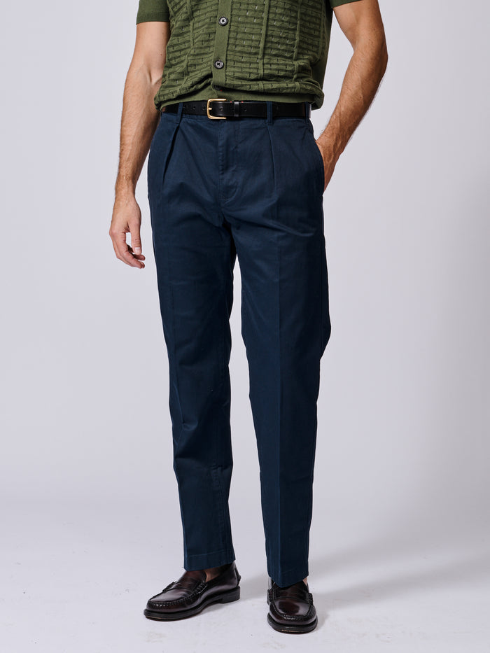 Aubin Navy Mareham Relaxed Fit Trouser | Suit Trousers