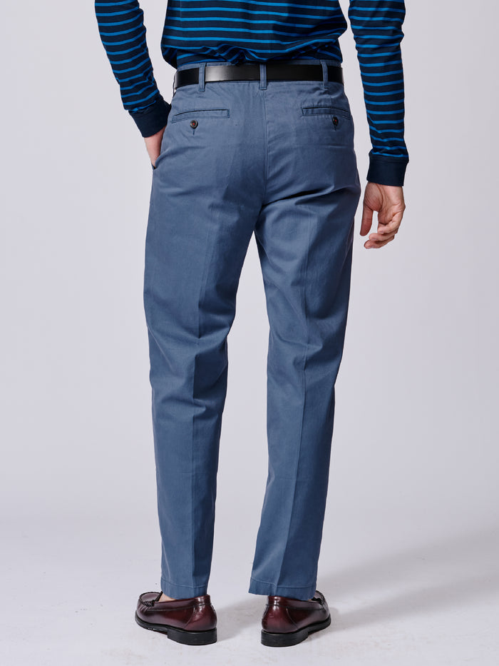 Aubin Washed Blue Mareham Relaxed Fit Trouser | Suit Trousers