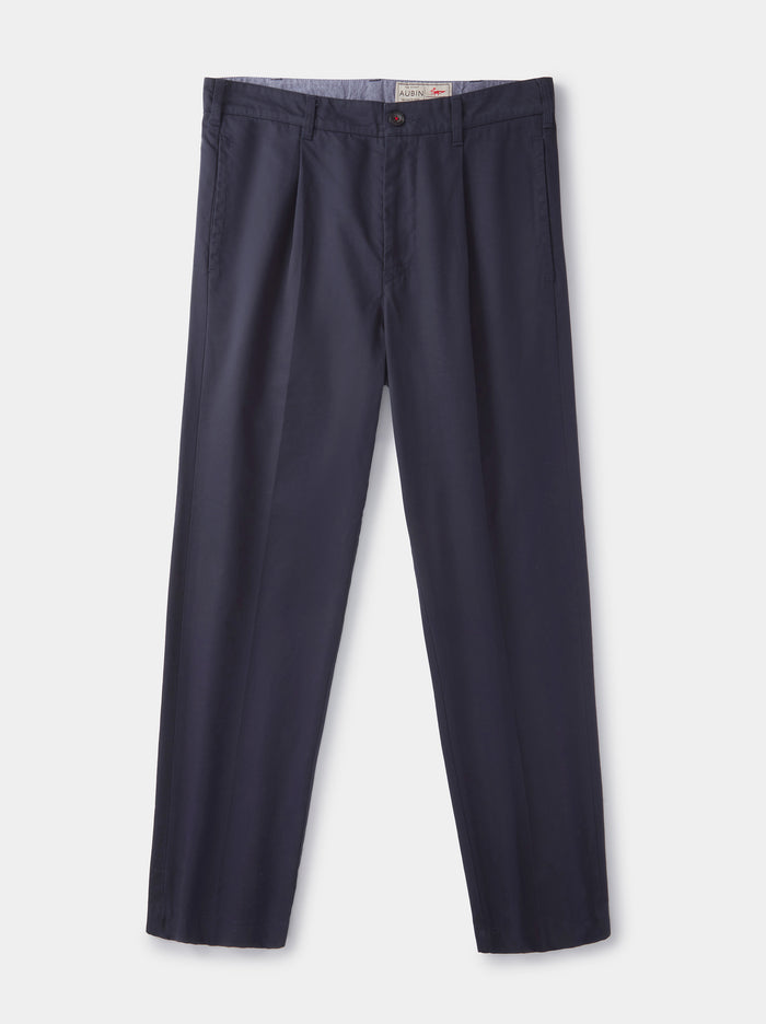 Aubin Navy Mareham Relaxed Fit Trouser | Suit Trousers
