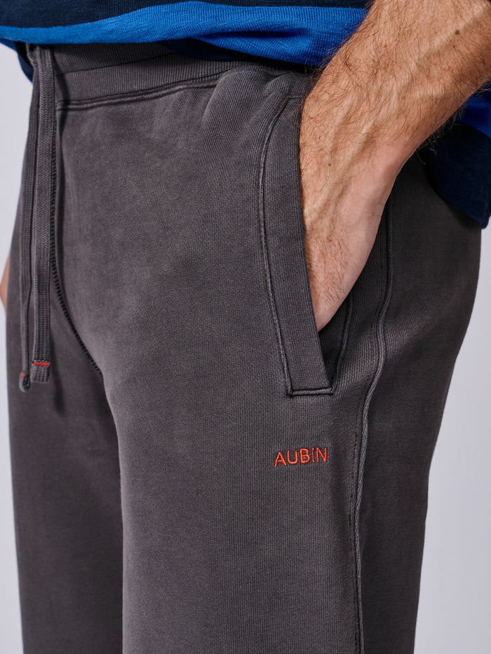 Aubin Washed Black Marlow Sweatpant | Joggers
