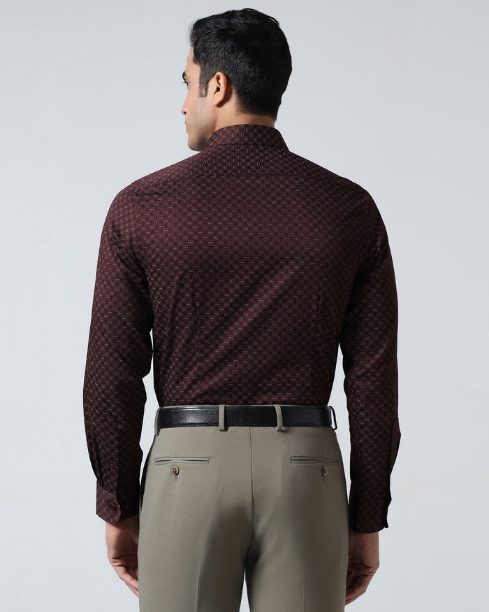 Maroon Printed Shirt - Cloud