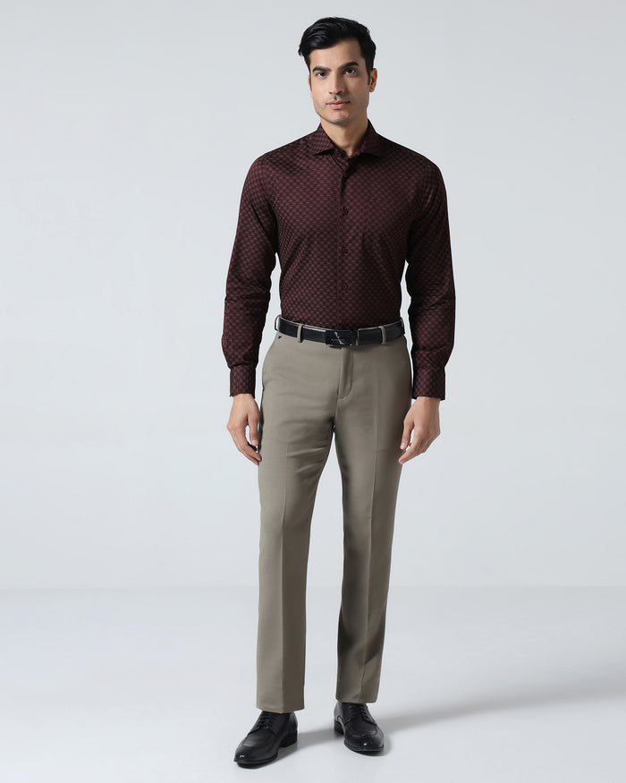 Maroon Printed Shirt - Cloud