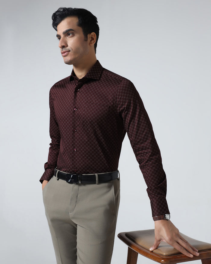 Maroon Printed Shirt - Cloud