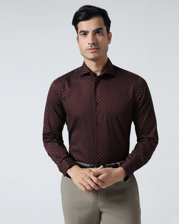 Maroon Printed Shirt - Cloud
