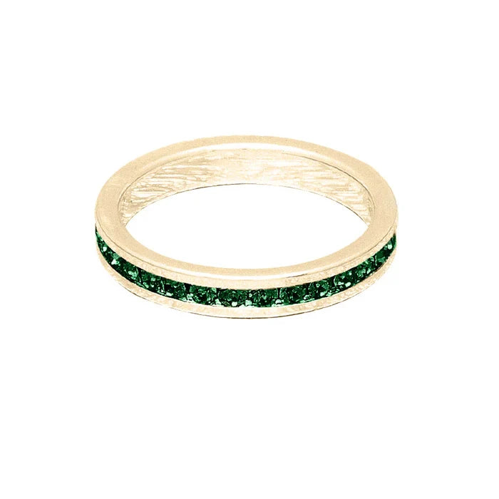 May (Emerald) Yellow Gold Ring | Size 5