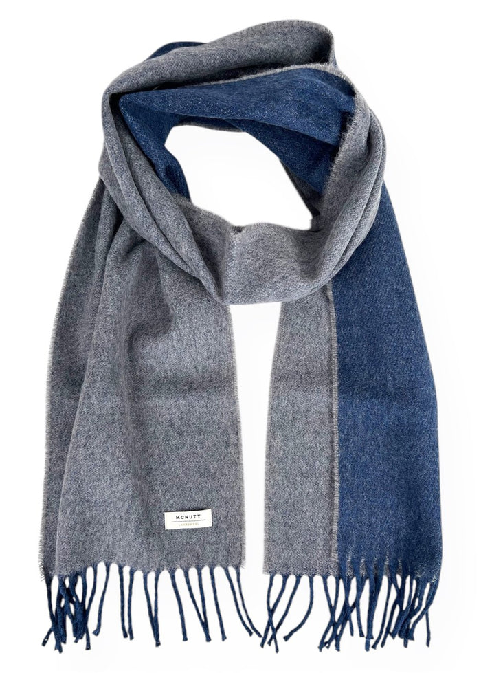 McNutt Lambswool Scarf | Denim Reversible