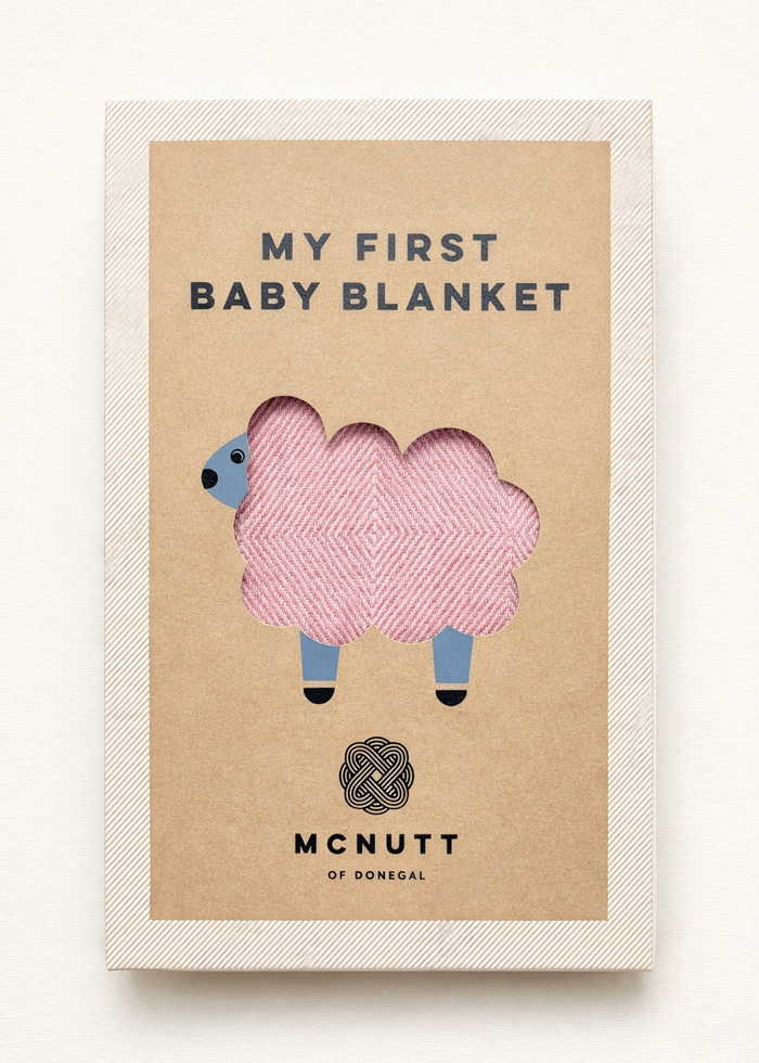 McNutt of Donegal Diamond Princess Baby Blanket | Pure Merino Lambswool