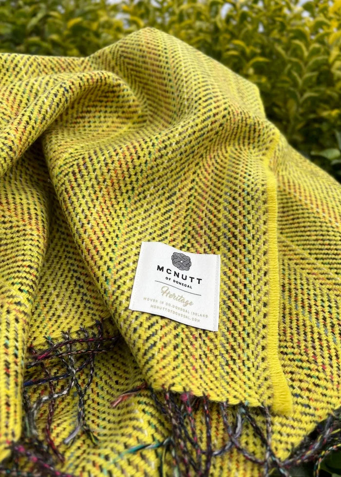 McNutt of Donegal Sunfish Pure Wool Throw | Irish Wool Blanket