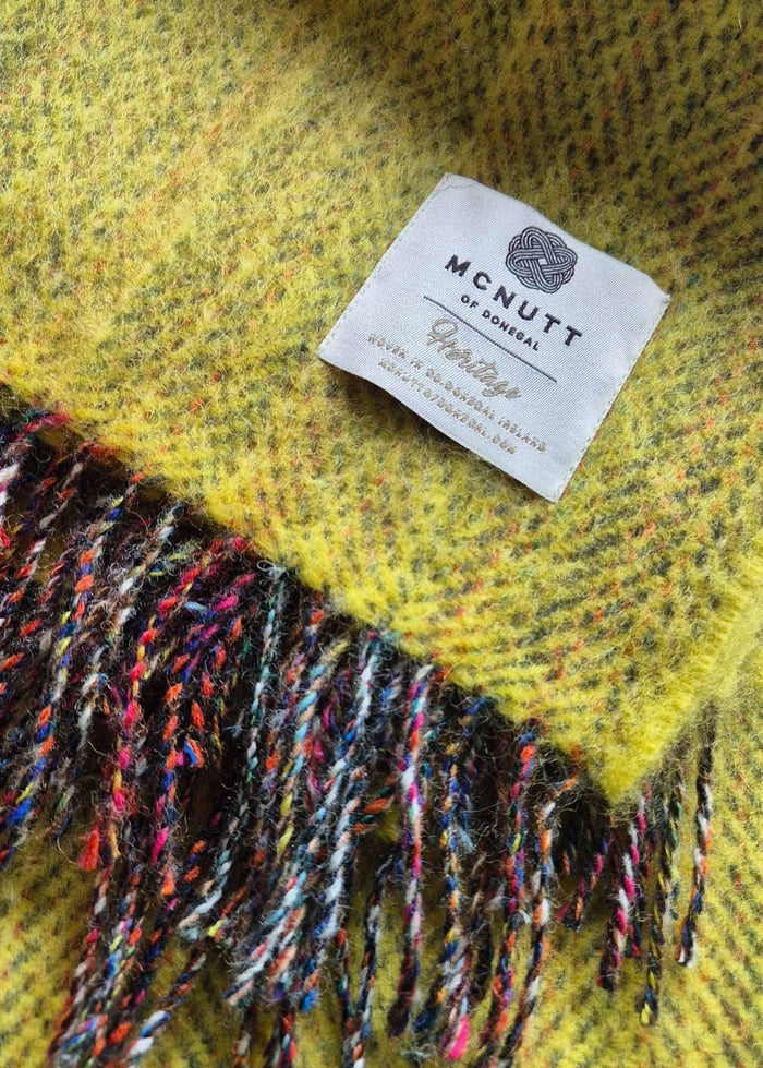 McNutt of Donegal Sunfish Pure Wool Throw | Irish Wool Blanket