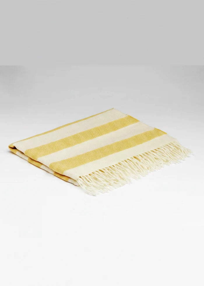 McNutt of Donegal Whispering Lemon Baby Blanket | Pure Wool