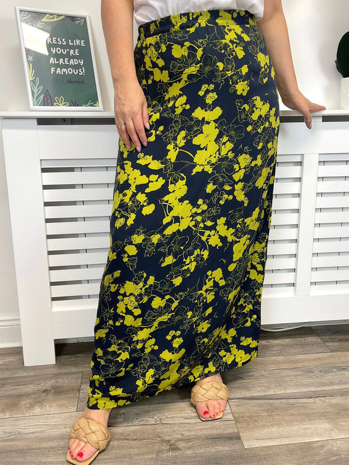 Melaney Midi Skirt (Navy)