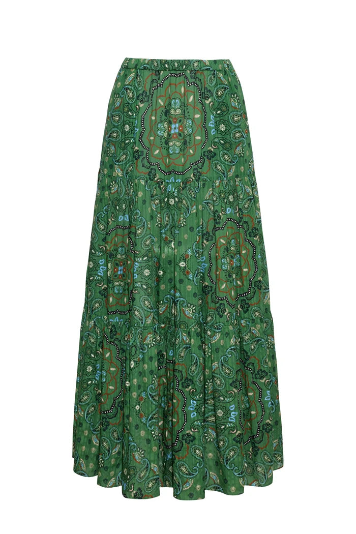 Melanie Skirt - Bandana Green