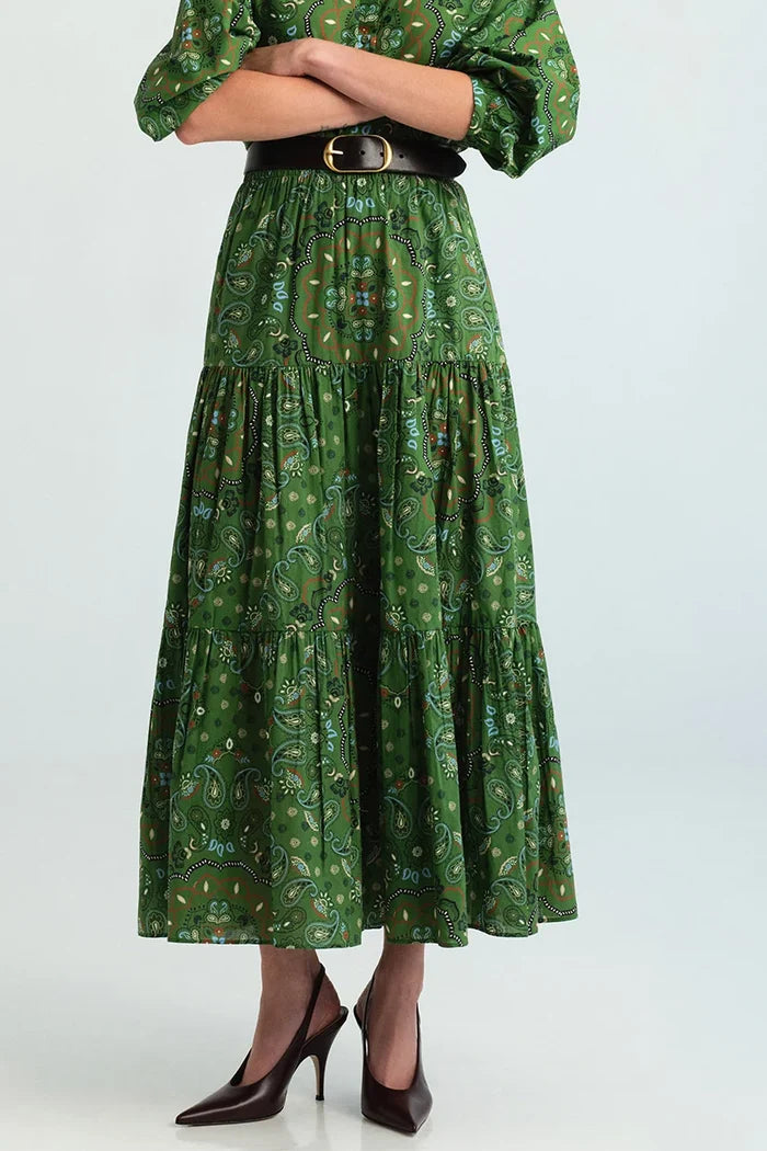 Melanie Skirt - Bandana Green