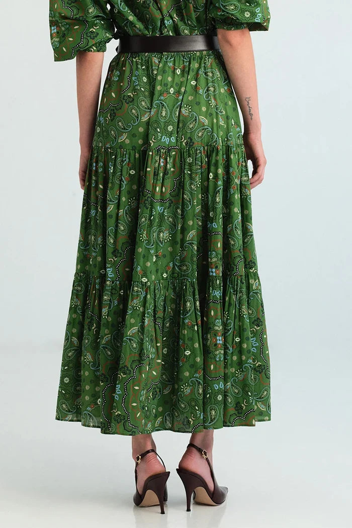 Melanie Skirt - Bandana Green