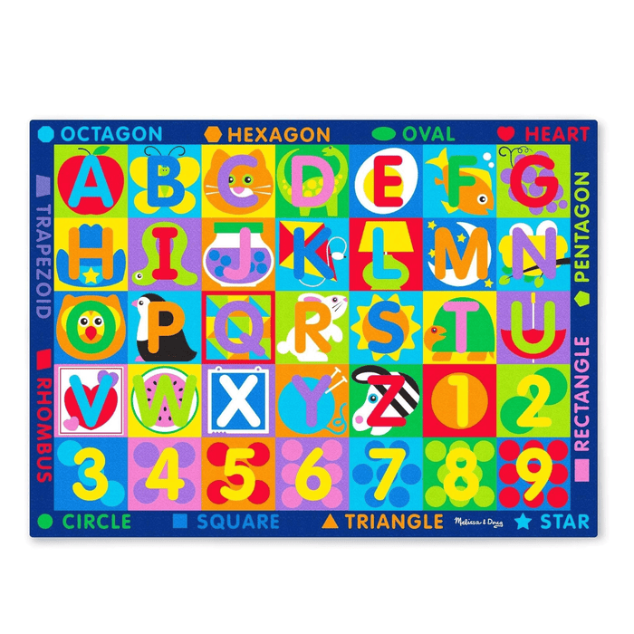 Melissa & Doug Jumbo Activity Rug Educational ABC 123 Playing Cards