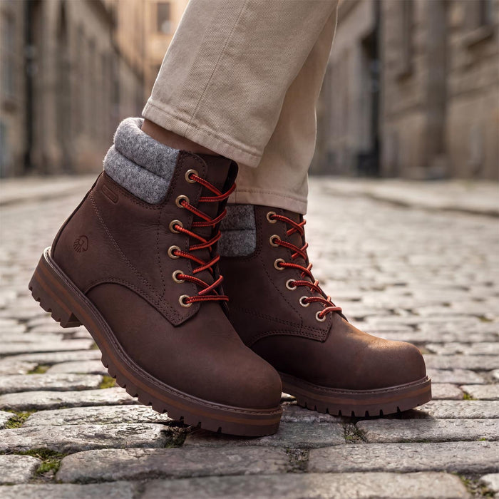 Giesswein Merino Leather Boot W - brun foncé 275