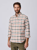 Aubin Vintage White Check Merton Brushed Oxford Button Down Shirt | Checked Shirt