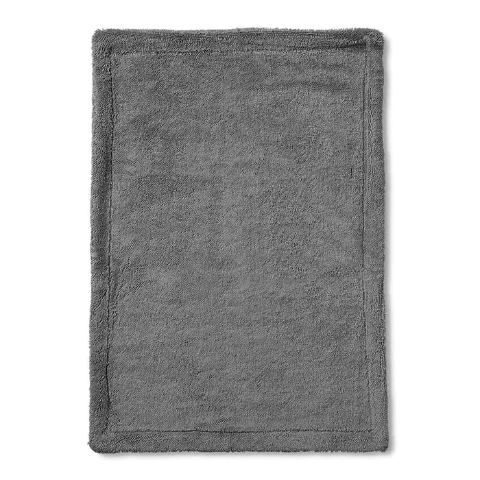 rey car cleaning towel in grey on white background