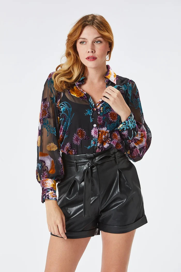 MILO VELVET SHIRT (BLACK)