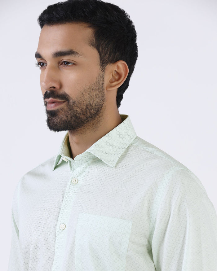 Mint Printed Shirt - Cube