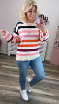 MOANA RELAXED JUMPER (SUNSET STRIPES)