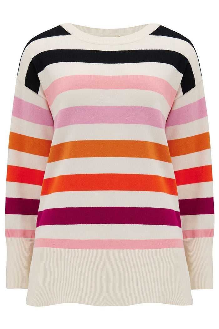 MOANA RELAXED JUMPER (SUNSET STRIPES)