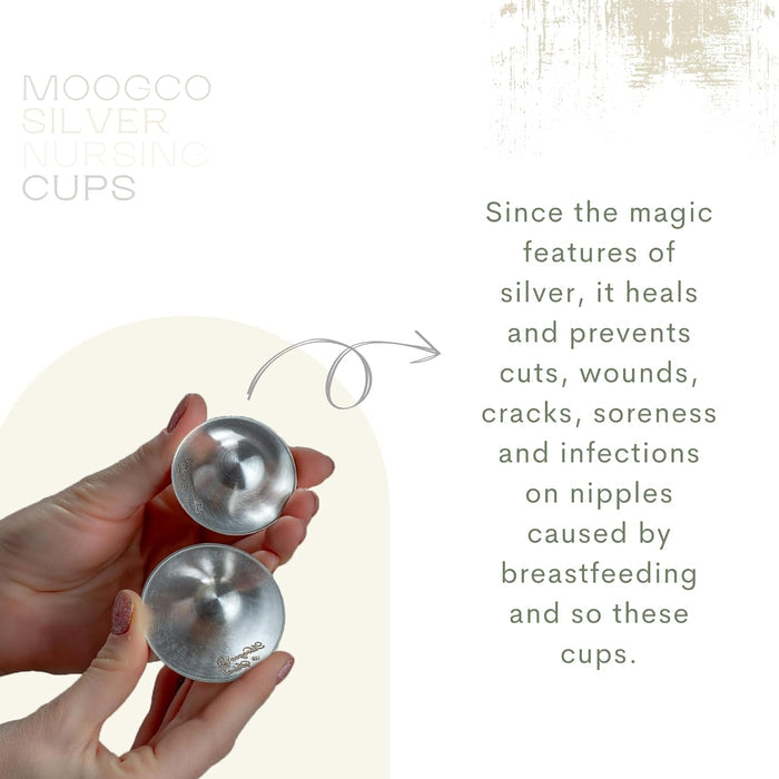 MOOGCO 999k Silver Nursing Cups Nipple Shields