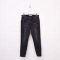 MOUSSY DISTRESSED DARK GREY DISTRESSED JEANS - SIZE 26