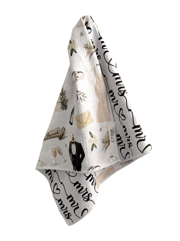 Mr. and Mrs.: Reversible Hand Towel