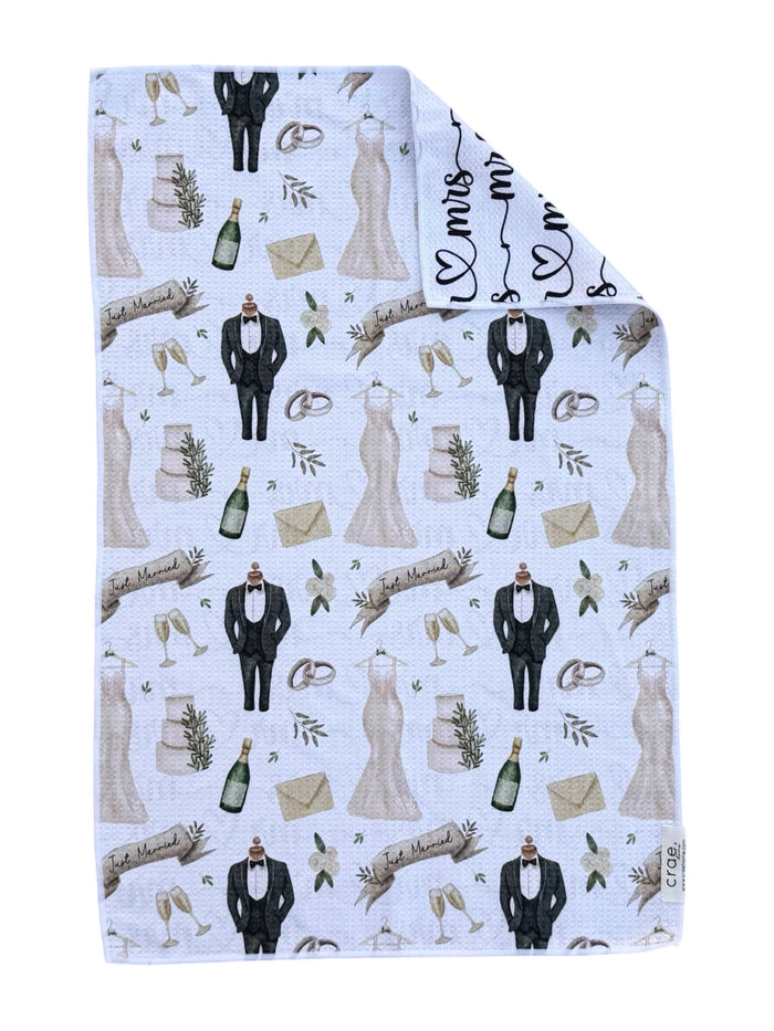 Mr. and Mrs.: Reversible Hand Towel