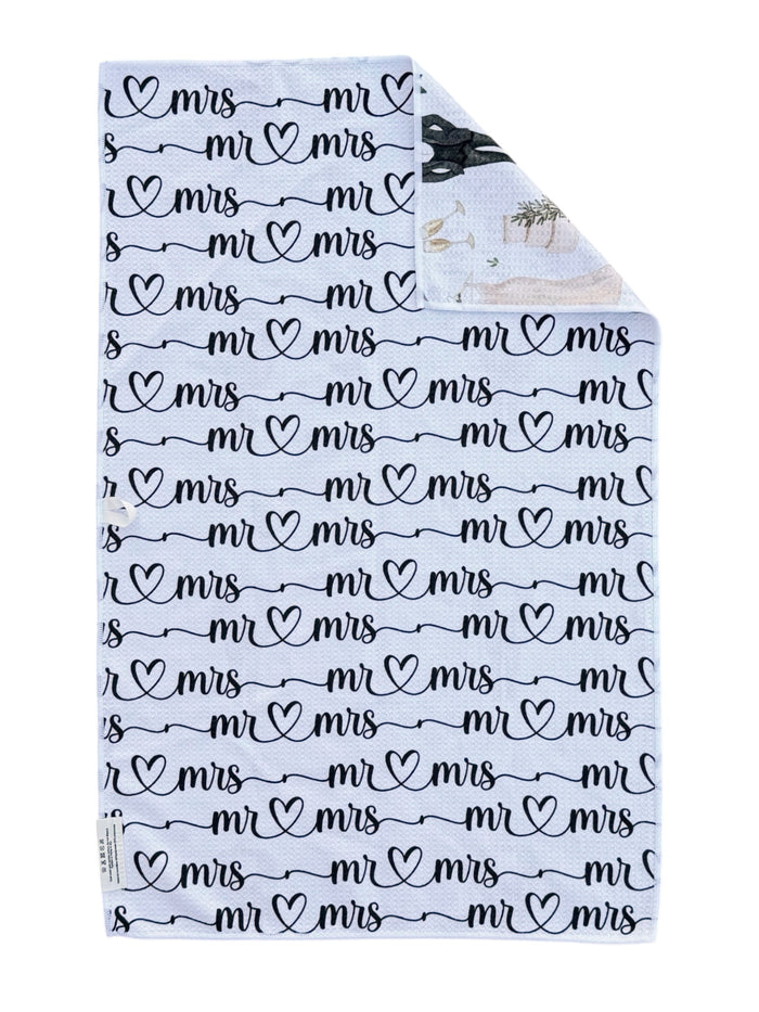 Mr. and Mrs.: Reversible Hand Towel