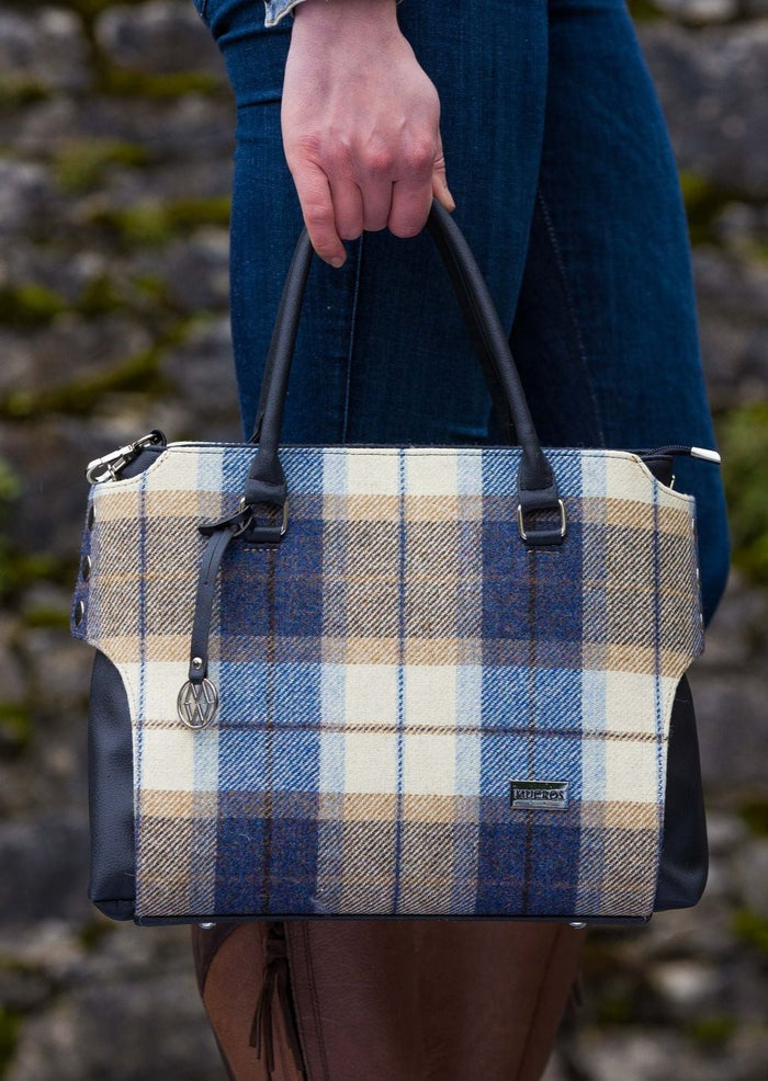 Mucros Blue Check Emily bag