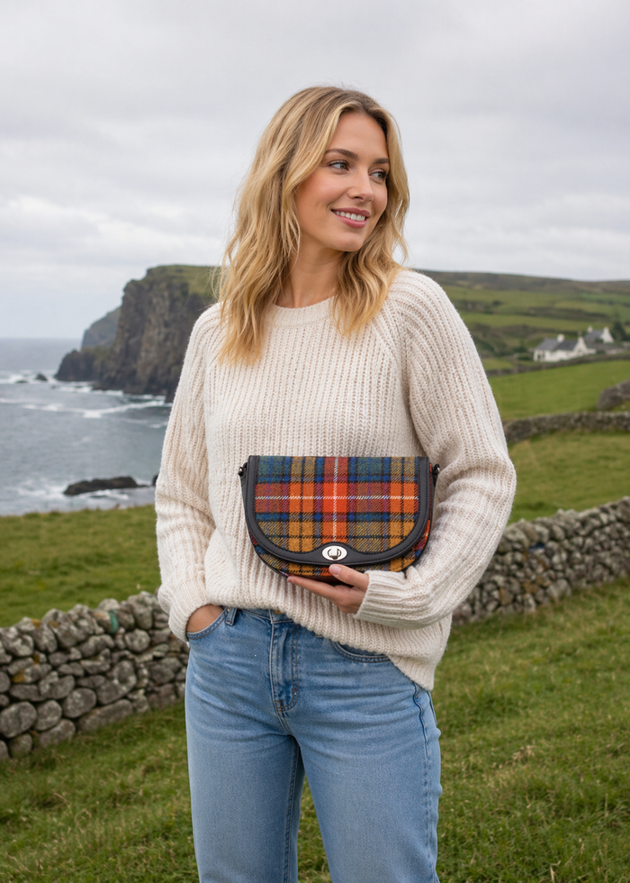 Mucros Erin Bag | Orange Check