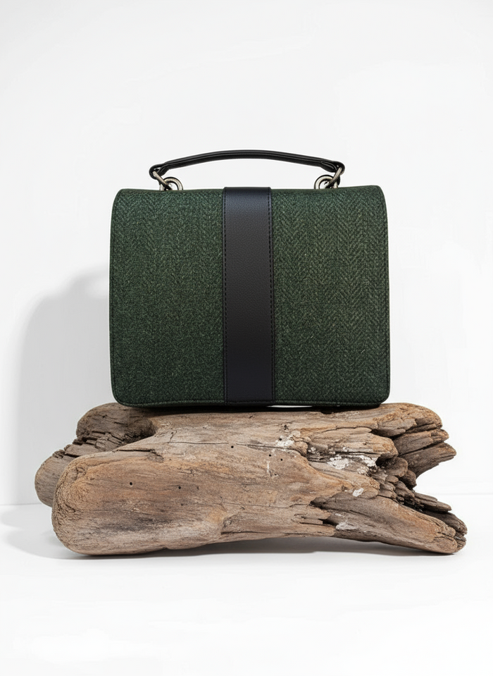 Mucros Fiona Bag | Green Herringbone