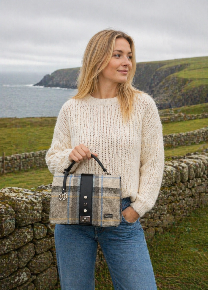 Mucros Fiona Bag | Mustard Blue Stripe