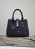Mucros Jessica Bag | Purple Herringbone