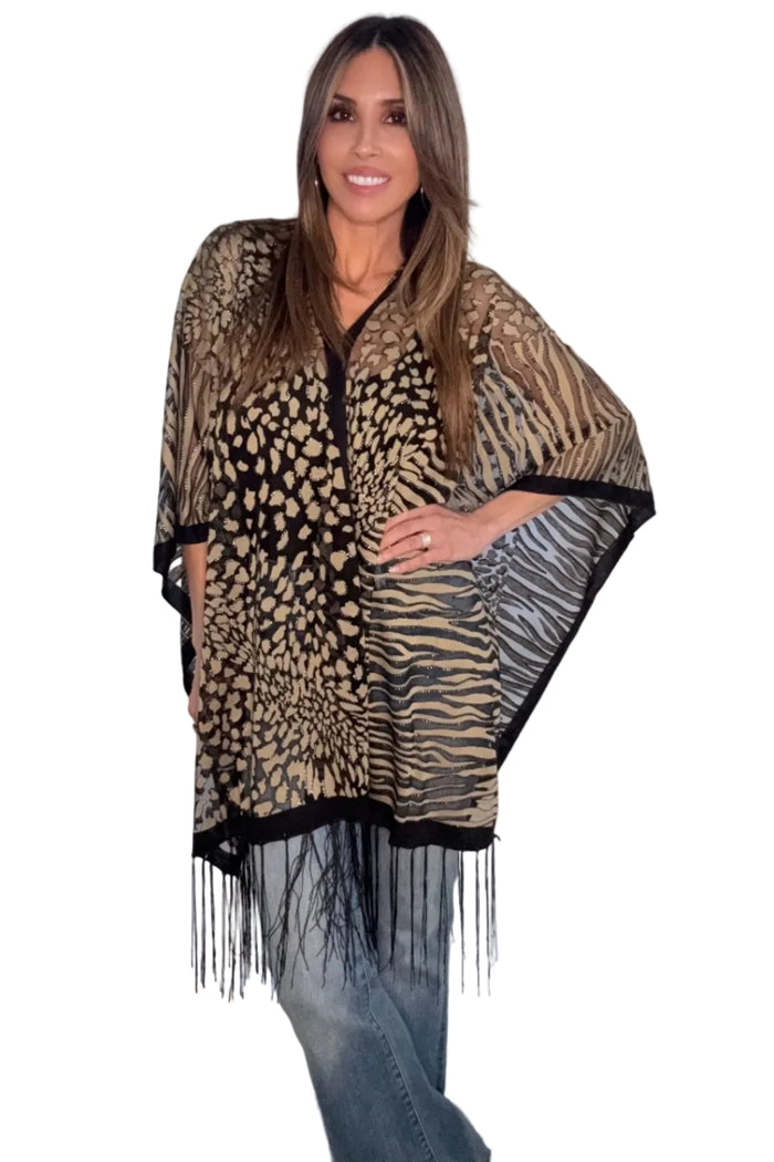 Style the Multi-Way Animal Print Scarf Top exclusively at Born To Glam