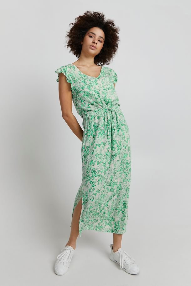 Nicola V-Neck Dress (Green)