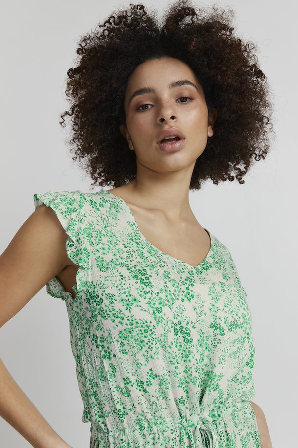 Nicola V-Neck Dress (Green)