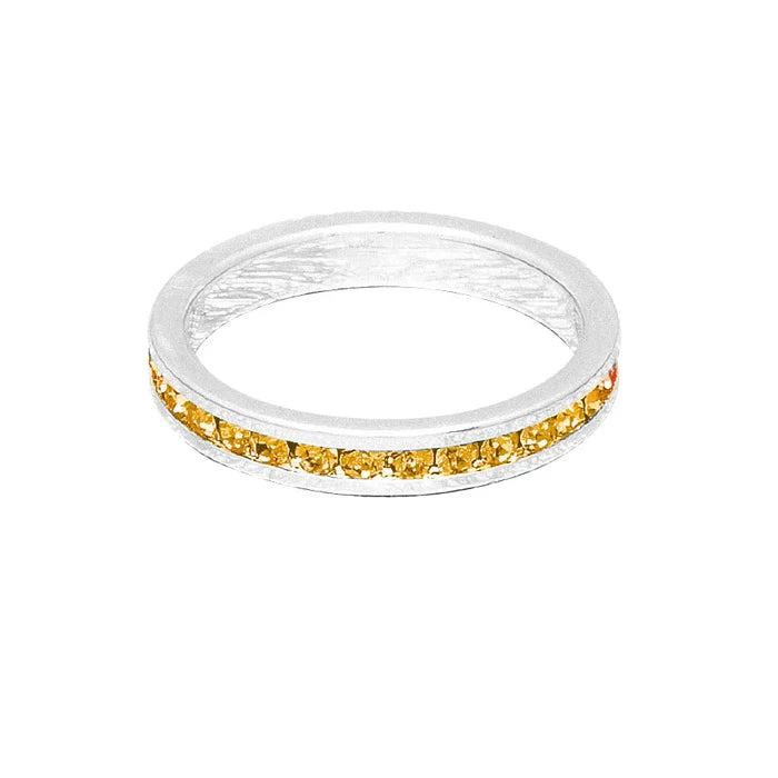 November (Topaz) White Gold Ring | Size 5