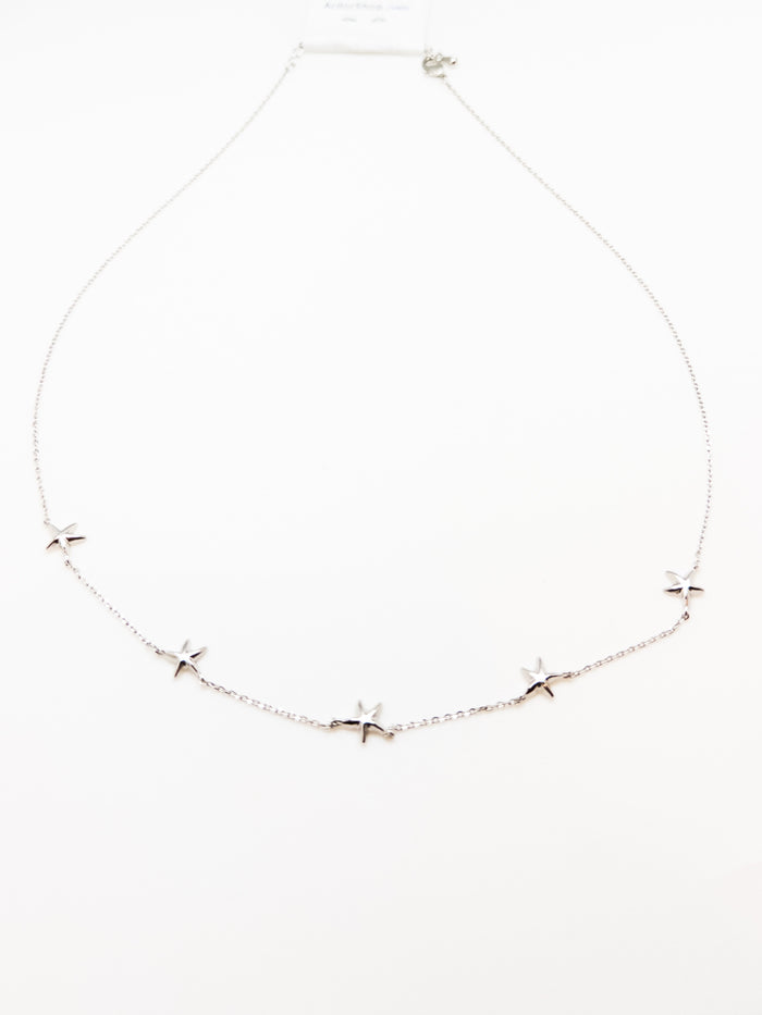 Oceana Starfish Necklace in Silver
