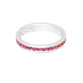 October (Pink Tourmaline) White Gold Ring | Size 7