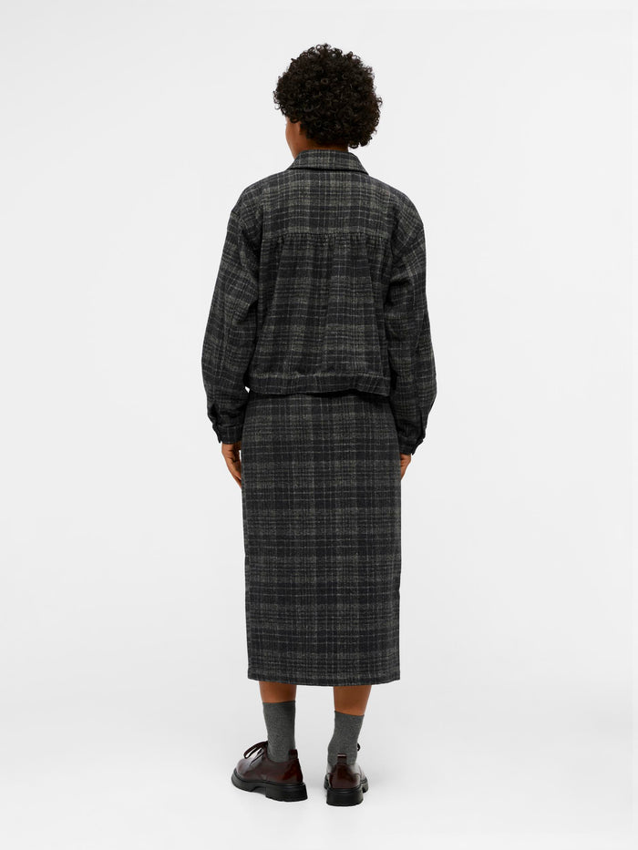ODIL CROPPED JACKET (DARK GREY/MELANGE)