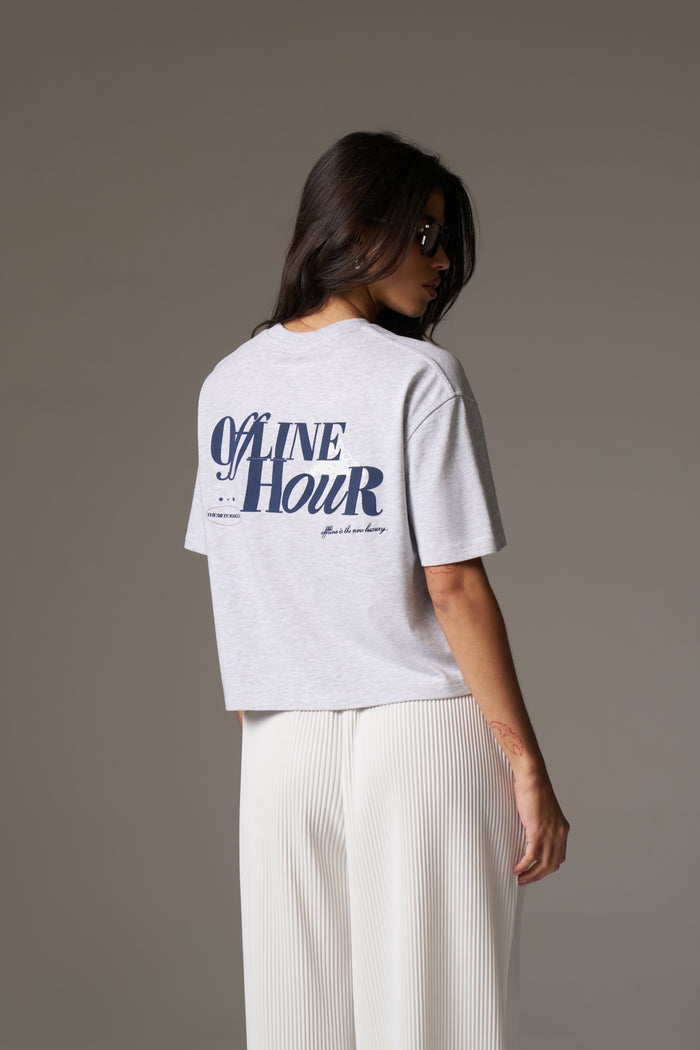 OFFLINE HOUR T-SHIRT - GREY MARL