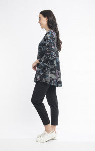 Orientique Mozart Stretch Frilled Hem Top