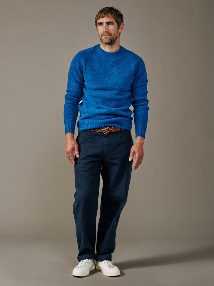 Aubin Navy Ormsby Selvedge Chino | Chinos