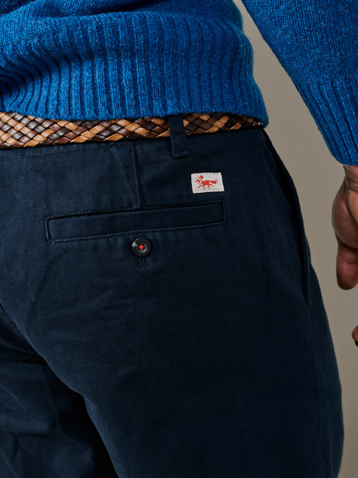 Aubin Navy Ormsby Selvedge Chino | Chinos