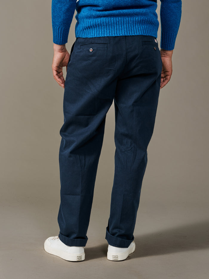 Aubin Navy Ormsby Selvedge Chino | Chinos