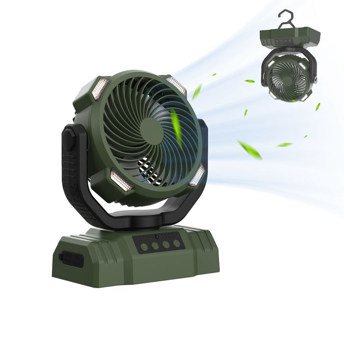 Outdoor Power Bank Camping Fan - Stay Cool, Charged, and Illuminated on Your Adventures