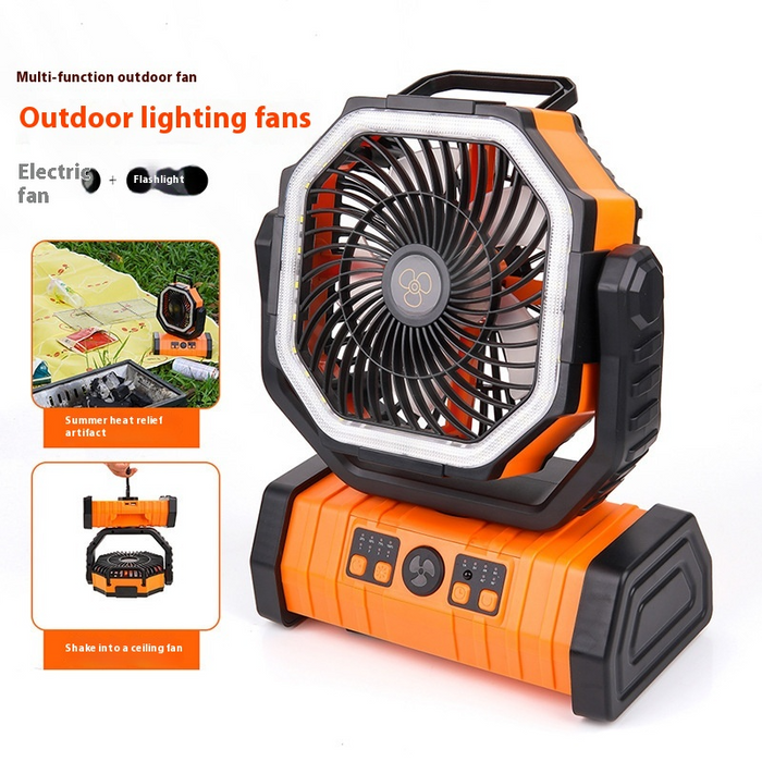 Outdoor Power Bank Camping Fan - Stay Cool, Charged, and Illuminated on Your Adventures - RFE Marketing Ventures